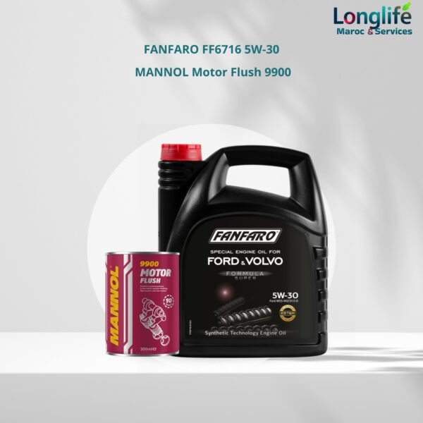 Pack Vidange Optimale – MANNOL Motor Flush 9900 + FANFARO FF6716 5W-30