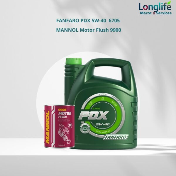 Pack Entretien Moteur Premium – MANNOL Motor Flush 9900 + FANFARO PDX 5W-40